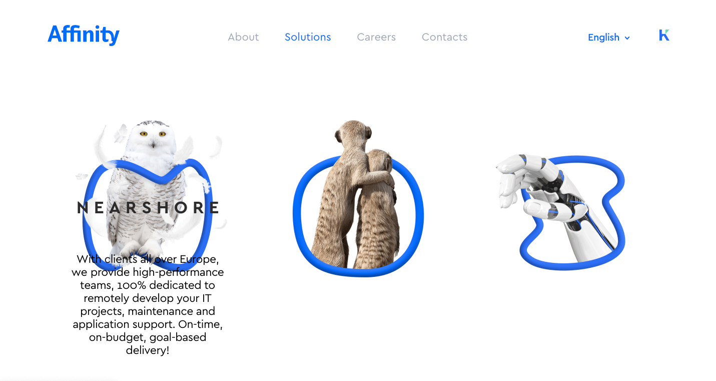 Affinity Website Micro Interaction on Website